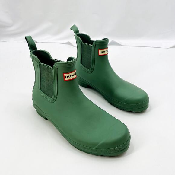 Hunter Green Short chelsea Rain Boots - Picture 1 of 8